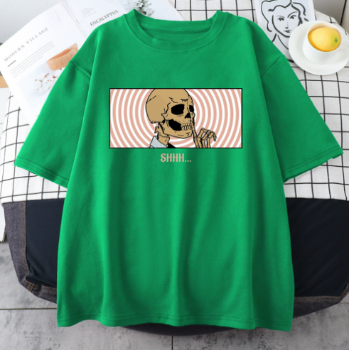 Camiseta Oversized Estampa Caveira