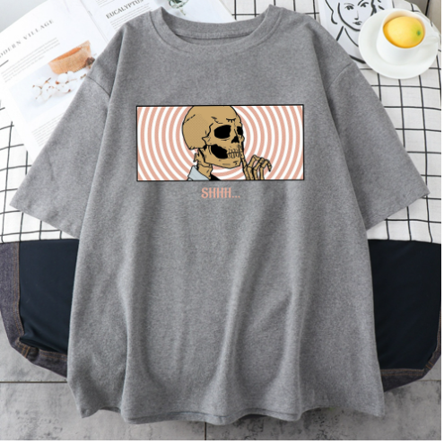 Camiseta Oversized Estampa Caveira