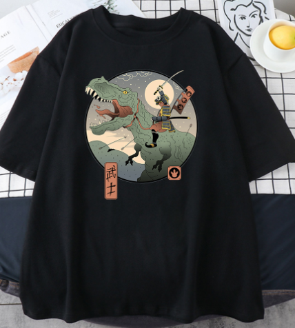 Camiseta Oversized Gato Samurai