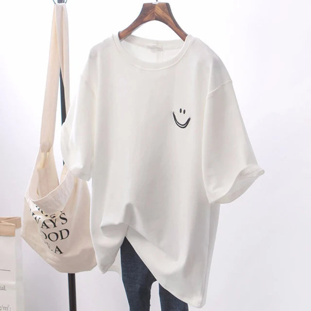 Camiseta Oversized Estampa Artística