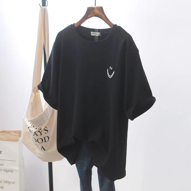 Camiseta Oversized Estampa Artística