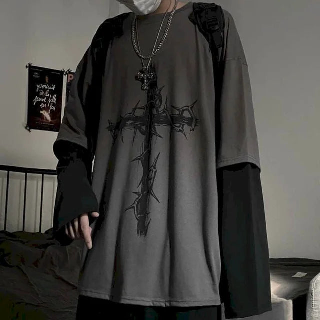 Camiseta Oversized Cruz Dark