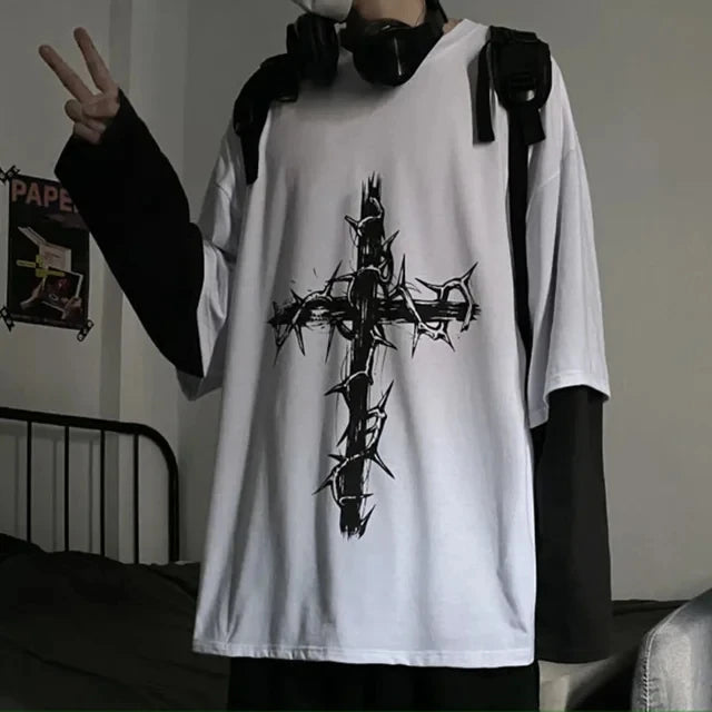 Camiseta Oversized Cruz Dark