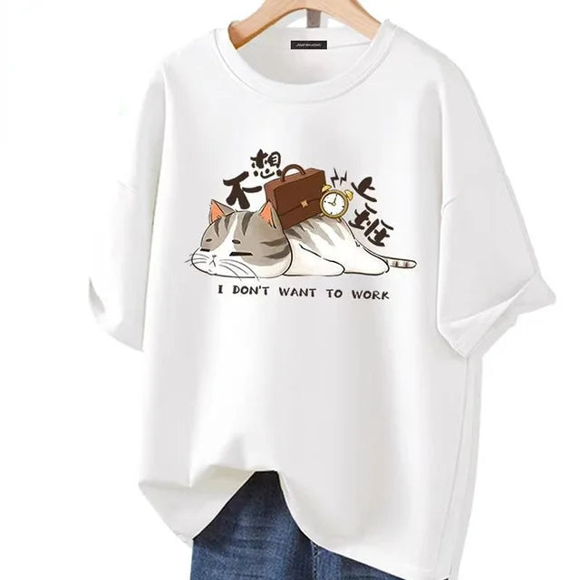 Camiseta Gato Preguiçoso
