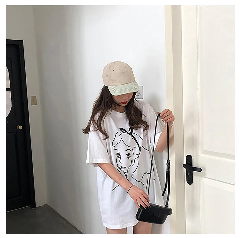 Camiseta Oversized Estampa Artística