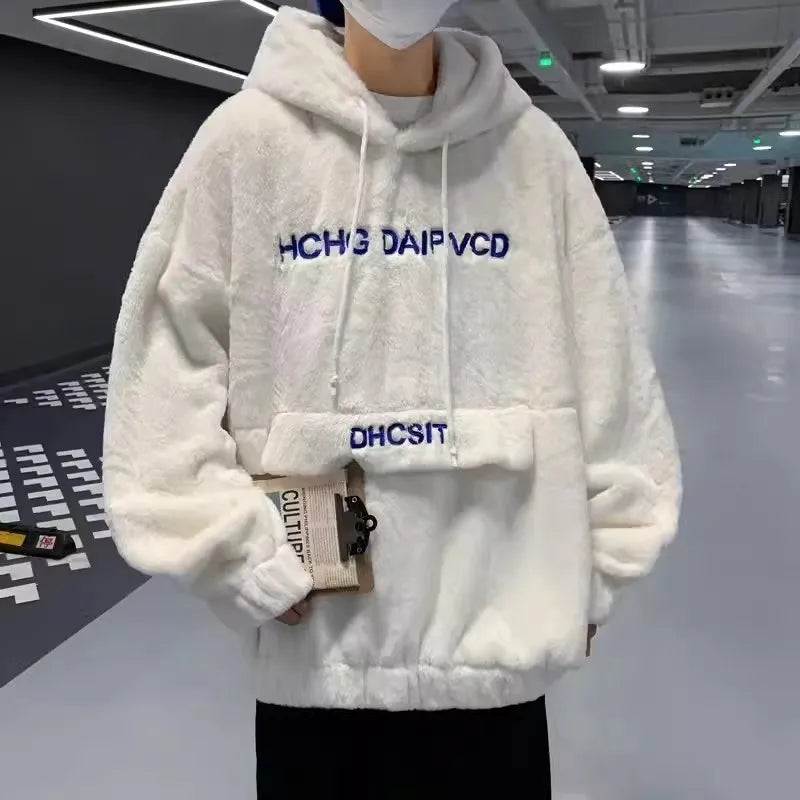 Hoodie Pelúcia Oversized com Orelhas