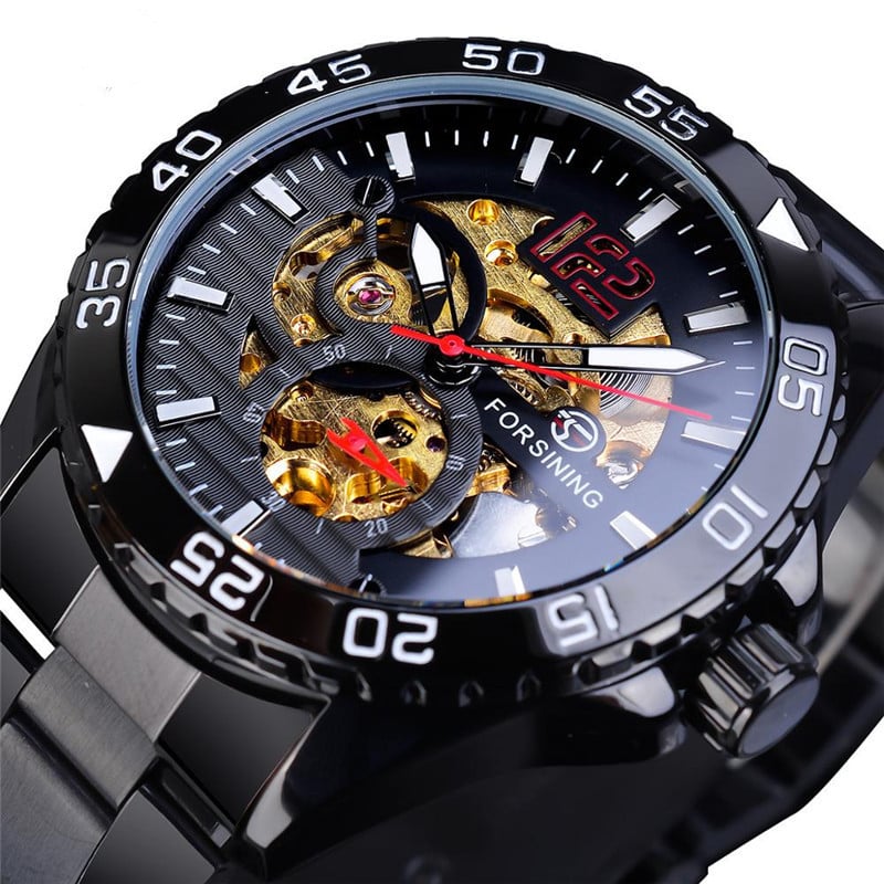 Relógio Masculino Mecânico com Design Esportivo Aberto