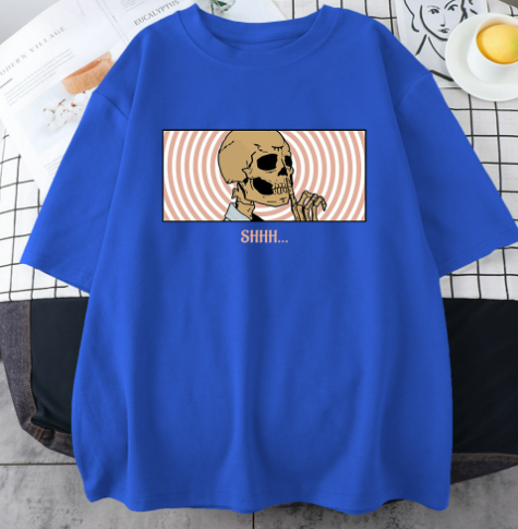 Camiseta Oversized Estampa Caveira