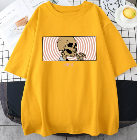 Camiseta Oversized Estampa Caveira