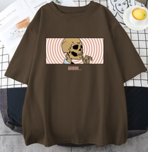 Camiseta Oversized Estampa Caveira
