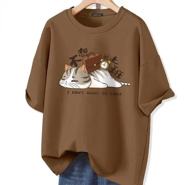 Camiseta Gato Preguiçoso