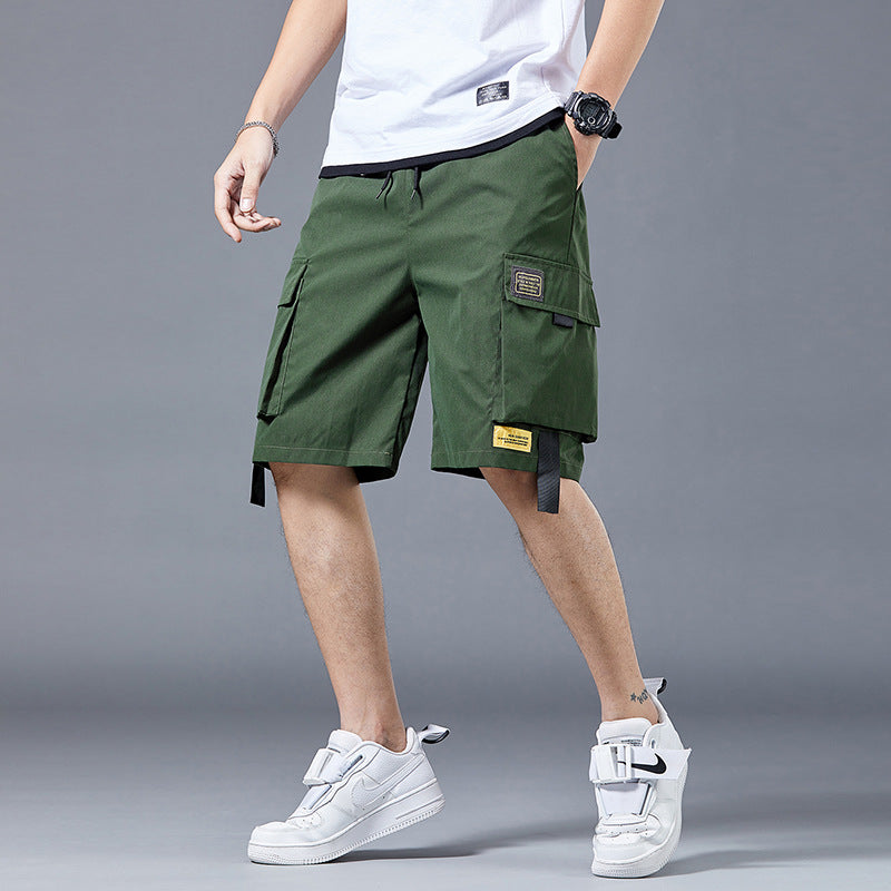 Bermuda Cargo Masculina com Bolsos Táticos e Estilo Urbano