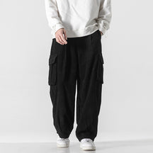 Calça Cargo Masculina Canelada com Caimento Oversized