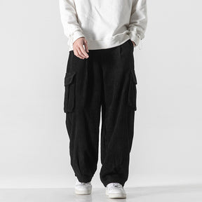 Calça Cargo Masculina Canelada com Caimento Oversized