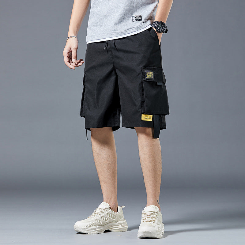 Bermuda Cargo Masculina com Bolsos Táticos e Estilo Urbano