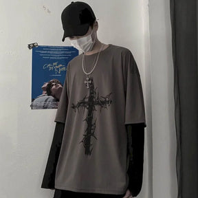 Camiseta Oversized Cruz Dark