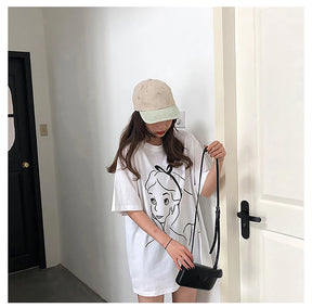 Camiseta Oversized Estampa Artística