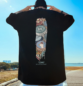 Camiseta Oversized Panda Pop